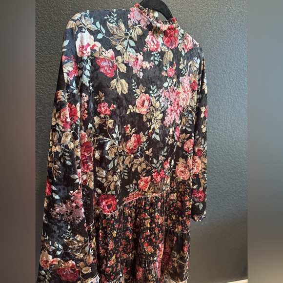 Easel Los Angeles Velvet Floral Kimono Cardigan – Size Small - Picture 5 of 10